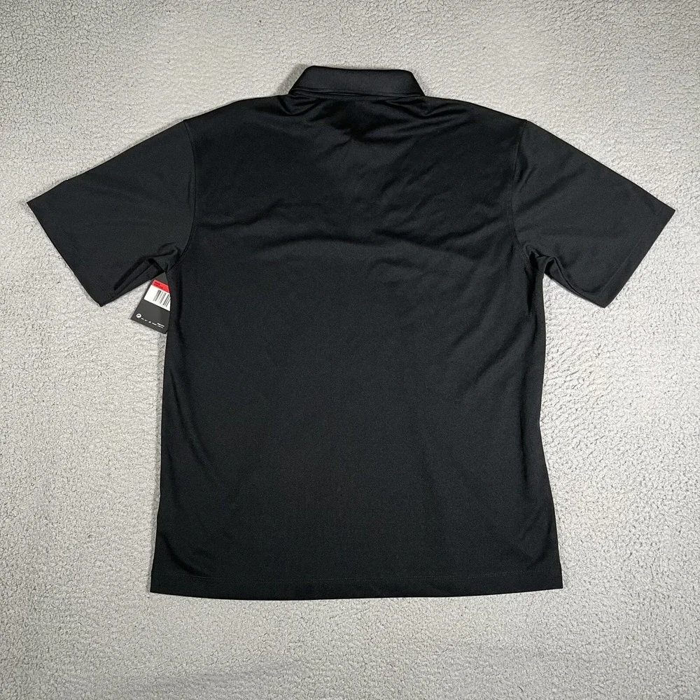 Nike Shirt Mens Large Black Golf Polo‎ Performance Stretch Dri-Fit Casual Preppy